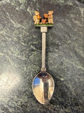 WAPW UK Silverplated Teddy Bear Picnic Spoon